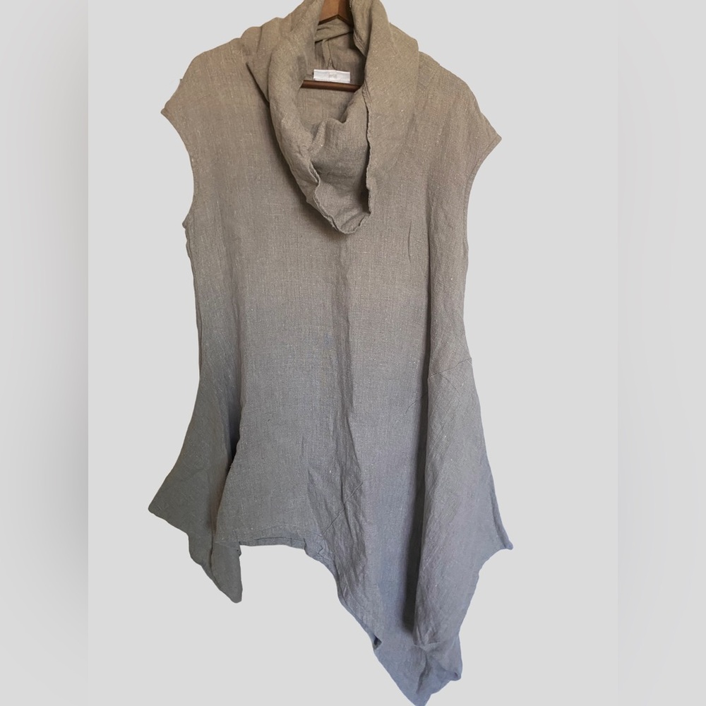 Bryn Walker Beige Linen Top